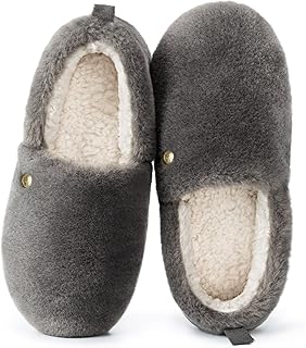 Women's Closed-back Slippers Fuzzy Faux Wool Soft Lightweight Non-slip House Shoes