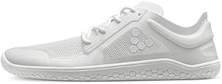 VIVOBAREFOOT Primus Lite III Mens Barefoot Shoes | Build Strength, Balance & Mobility | Lightweight for Training & Running | Wide Fit Grounding Shoes | Vegan Bright White