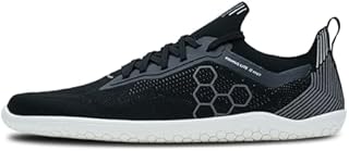 VIVOBAREFOOT Primus Lite Knit Mens | Barefoot Trainers | Ultra-Lightweight Shoe | Build Strength, Balance & Mobility | Wide Fit Grounding Shoes Obsidian