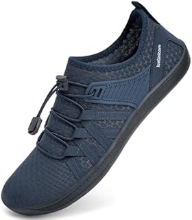 Barefoot Shoes Wide Mens Women Water Shoes Lightweight Mesh Walking Shoes Beach Water Trainers for Gym Swim(528Nary,8UK)