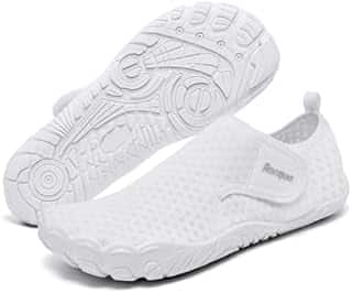 Racqua Breathable Shoes Swim Women Barefoot Men Boat Diving Water Shoes Sea Pool Shoes Slip On Hiking Surfing Beach Quick Dry Outdoor Shoes White UK6.5