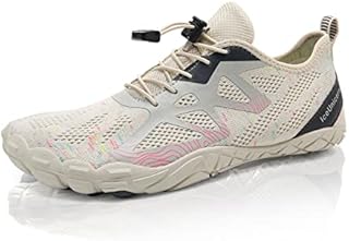 Barefoot Shoes Men Women Water Shoes Wide Lightweight Walking Shoes(A Beige,5.5UK)