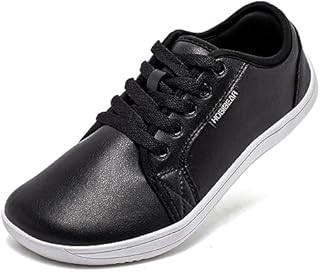 HOBIBEAR Wide Toe Box Shoes Women Men Minimalist Barefoot Sneakers Zero Drop Shoes Lightweight Comfortable Wide Width Fashion Trainers Black