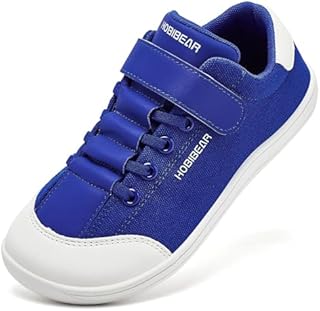HOBIBEAR Kids Barefoot Shoes Wide Minimalist Zero Drop Sneaker for Boys Girls Blue