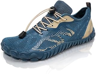 Barefoot Shoes Men Women Water Shoes Wide Lightweight Walking Shoes(A Blue,9UK)