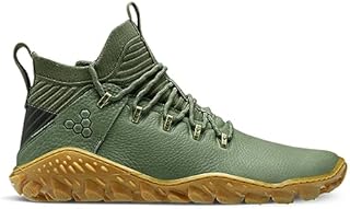 VIVOBAREFOOT Magna Forest ESC Womens Barefoot Hiking Boots | Waterproof, Lightweight & Puncture Resistant | All Weather & Terrains | Wide Fit Grounding Shoes | Leather | Botanical Green | 36