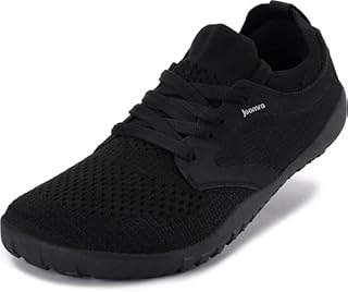 Joomra Womens Mens Minimalist Barefoot Sock Shoes | Zero Drop | ECO Vegan | Multi-Purpose & Ultra-Portable Water Footwear, W52v2 | Black, 7 US Wide