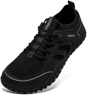 HOBIBEAR Barefoot Shoes for Women & Men | Zero Drop Trail Running Sneakers| Wide Width Fashion Athletic Shoes Black