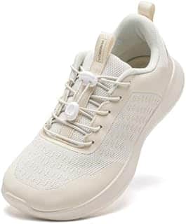 HOBIBEAR Unisex Barefoot Sneakers Wide Toe Box Trail Running Shoes for Women Men Fashion Walking Shoes（Off White,UK 7）