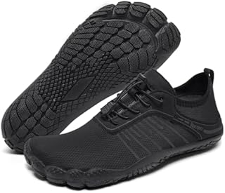 Racqua Water Shoes Men Women Aqua Swimming Quick Dry Barefoot Pool River Boating Non-Slip Beach Diving Adult Sport Shoes Black EU 40 = UK 6.5