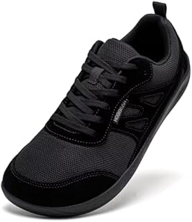 HOBIBEAR Unisex Wide Barefoot Shoes for Men Women Minimalist Athletic Trail Running Outdoor Walking Shoe(Black,UK 5.5