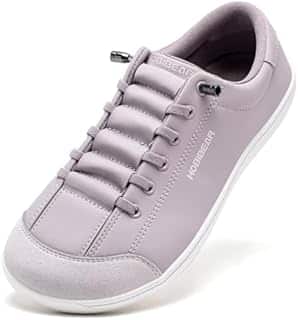 HOBIBEAR Womens Mens Wide Minimalist Barefoot Fashion Trainers Zero Drop Shoes Light Purple