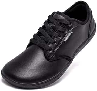 HOBIBEAR Unisex Wide Barefoot Shoes for Mens Womens Minimalist Sneakers Zero Drop Shoes Lightweight Comfortable (All Black,10 UK)