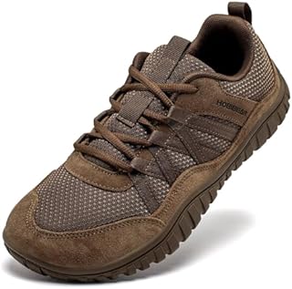 HOBIBEAR Wide Barefoot Shoes Men Women Walking Shoes Trail Running Sneakers | Zero Drop Sole | Midfoot Stability Brown