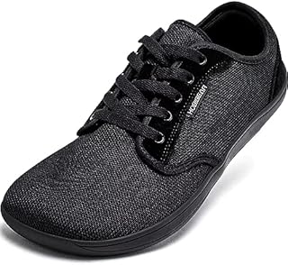 HOBIBEAR Unisex Wide Barefoot Minimalist Shoes for Men Women Outdoor Trail Walking Shoes(Black, UK 6.5)
