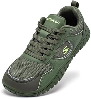 HOBIBEAR Women Barefoot Shoes Mens Wide Toe Box Trail Running Sneakers Zero Drop Sole Minimalist for Outdoor Gym Casual Hiking Trekking Travel Training Walking Jogging Green