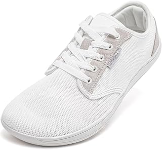 HOBIBEAR Unisex Wide Barefoot Minimalist Shoes for Men Women Outdoor Trail Walking Shoes(White, UK 9)